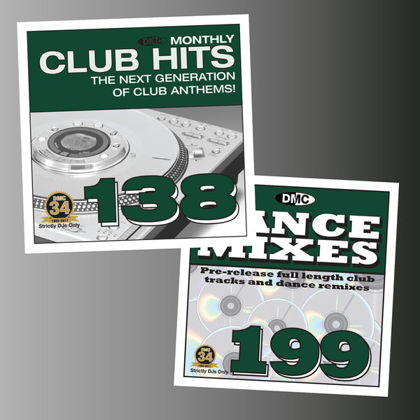 DMC DANCE MIXES 199 & CLUB HITS 138 - Mid JANUARY 2018 Releases - Buy both and save 20%