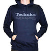 Technics Hoody from DMC in navy blue (grey/silver print)