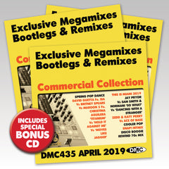 DMC COMMERCIAL COLLECTION 435  (3 X CD)  Exclusive Megamixes, Remixes & Two Trackers - April 2019 release - with BONUS CD