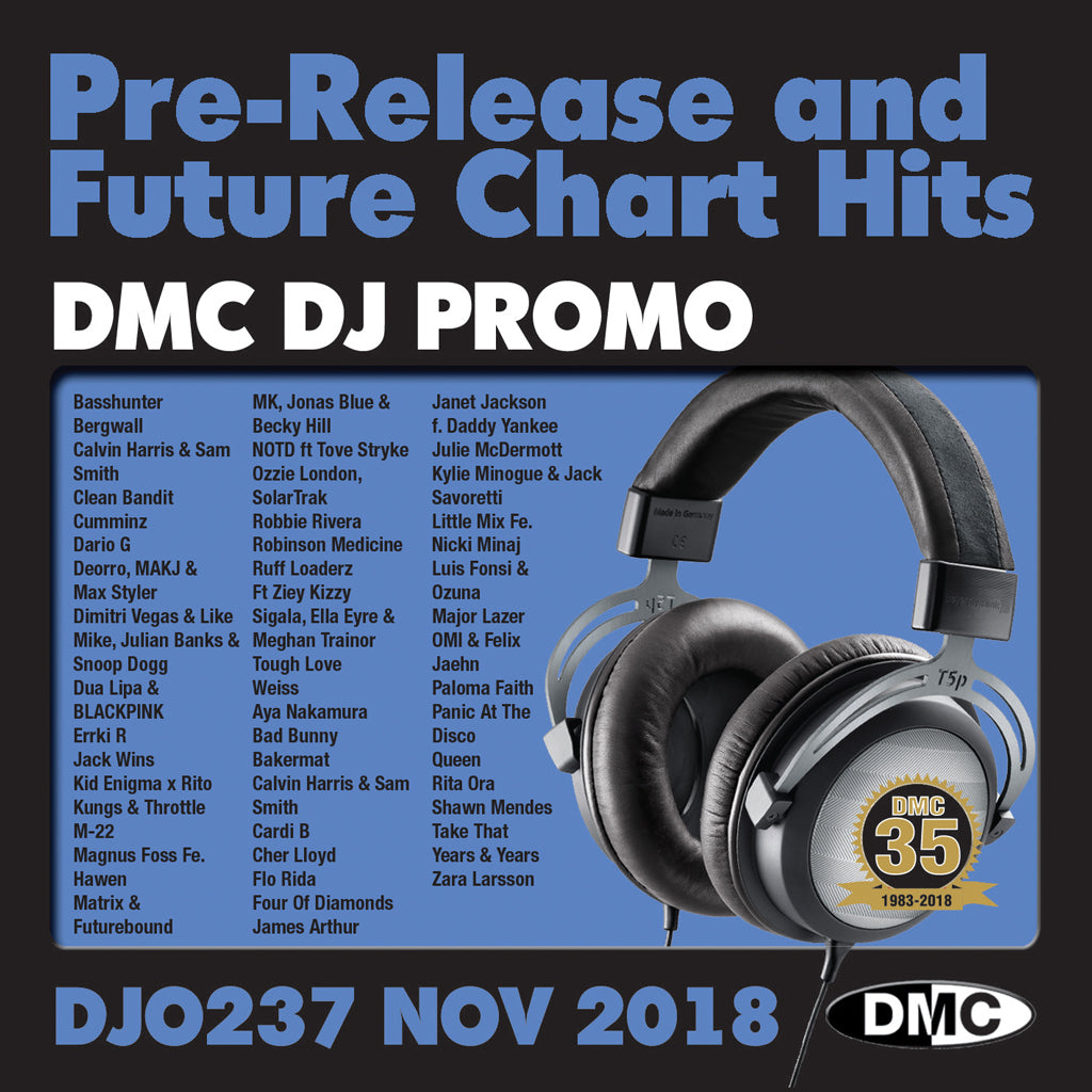 DMC DJ PROMO 237 PRE-RELEASE AND FUTURE CHART HITS! - November 2018 release