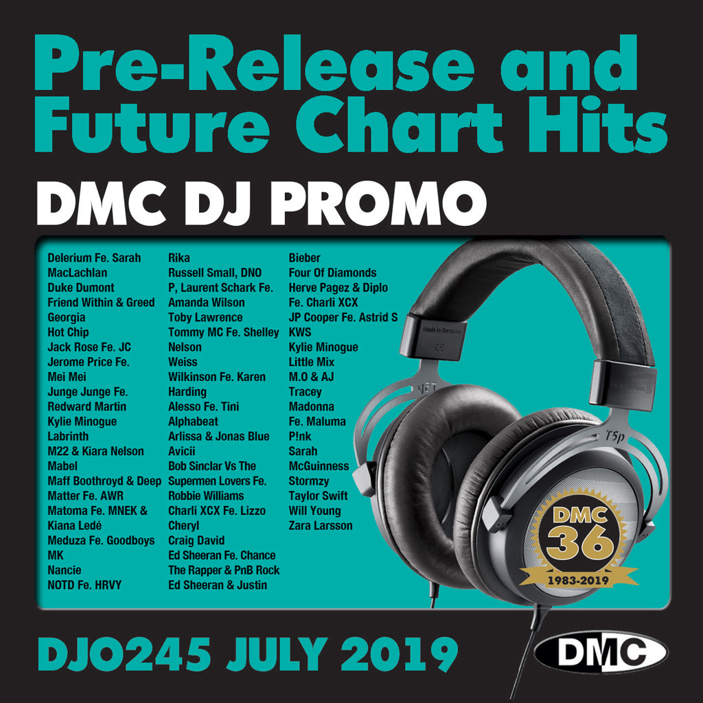 DJ PROMO 245 - PRE RELEASE AND FUTURE CHART HITS!  (2 x cd) - July 2019 release