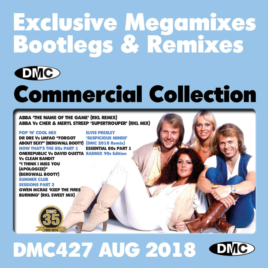 DMC COMMERCIAL COLLECTION 427  - August 2018 - Exclusive Megamixes, Bootlegs & Remixes