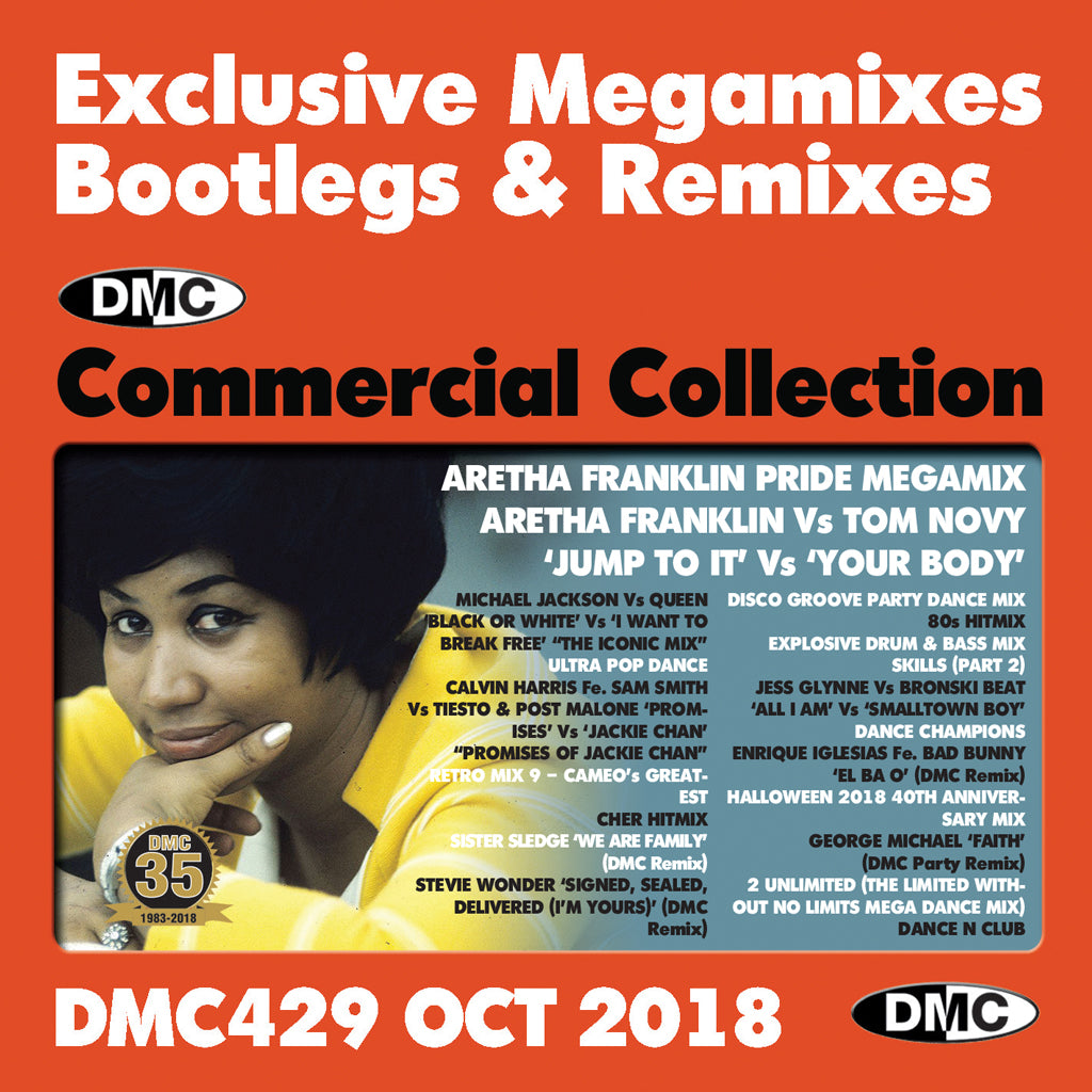 DMC COMMERCIAL COLLECTION 429  Exclusive Megamixes, Remixes & Two Trackers - October 2018