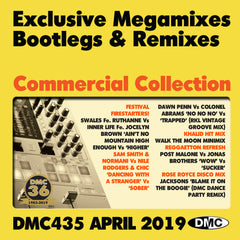 DMC COMMERCIAL COLLECTION 435  (3 X CD)  Exclusive Megamixes, Remixes & Two Trackers - April 2019 release - with BONUS CD