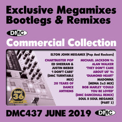 DMC COMMERCIAL COLLECTION 437 -  Exclusive Megamixes, Remixes & Two Trackers - TRIPLE CD - June 2019 release