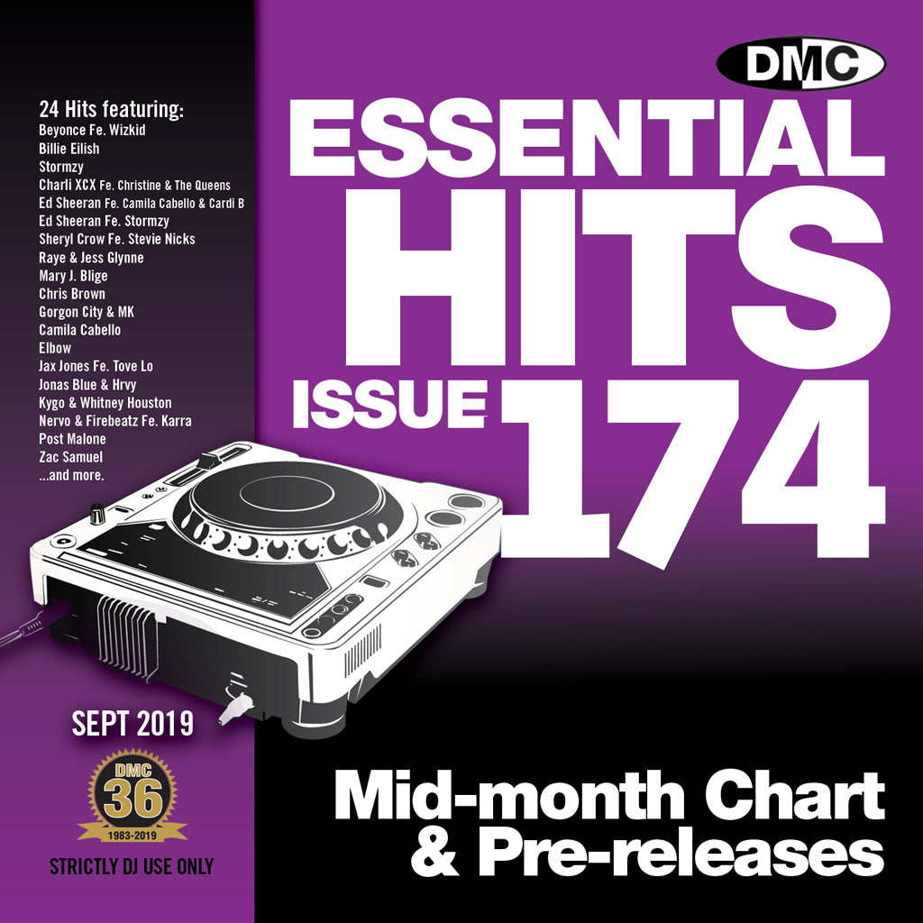 ESSENTIAL HITS 174 (Unmixed) - Essential chart & pre-releases - September 2019