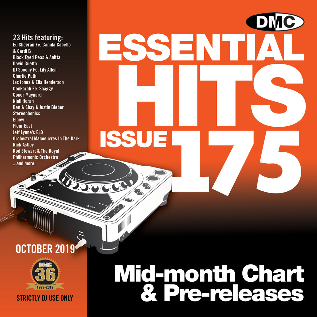 DMC ESSENTIAL HITS 175 (Unmixed) - Essential chart & pre-releases - October 2019