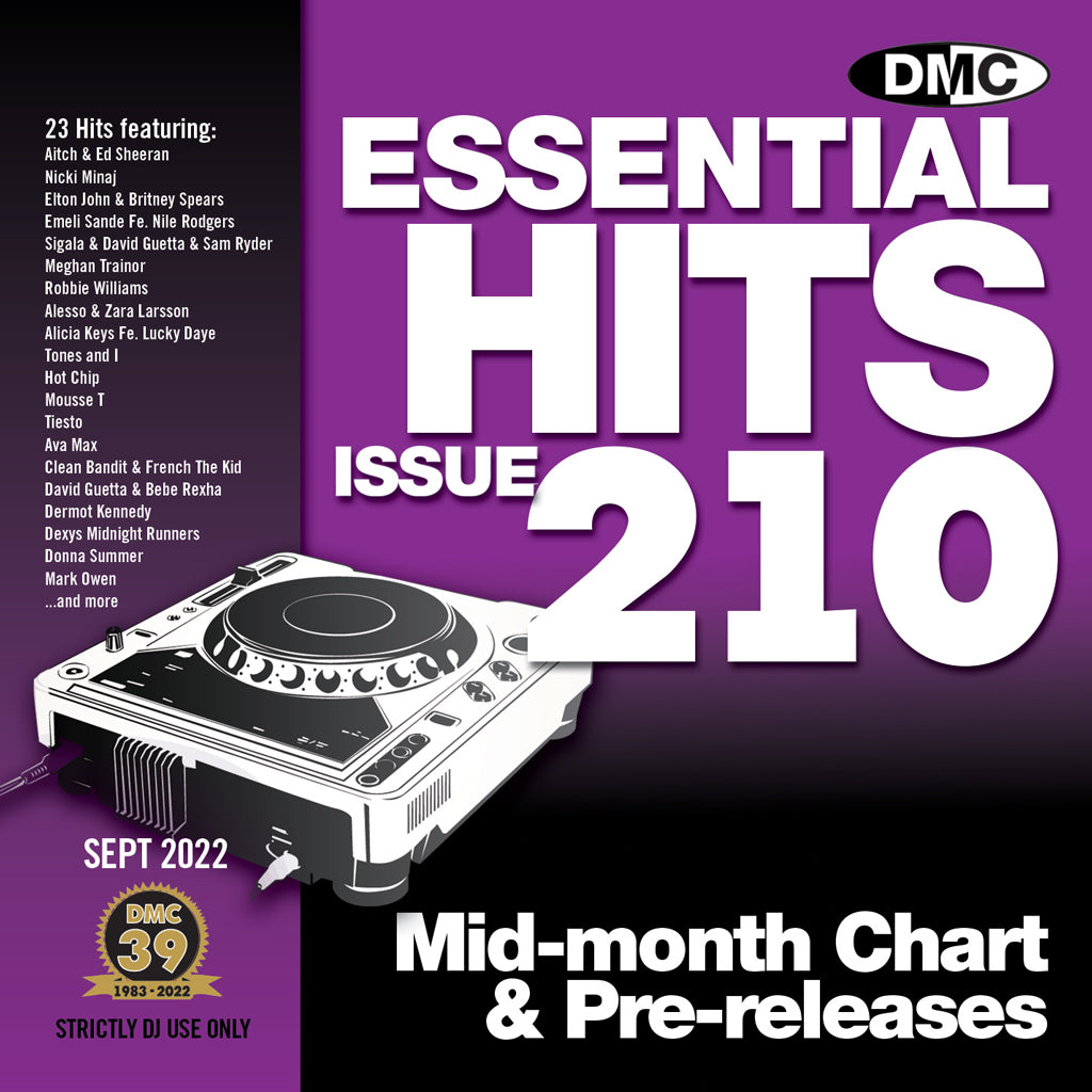 ESSENTIAL HITS 210 (Un-mixed) - September 2022 release