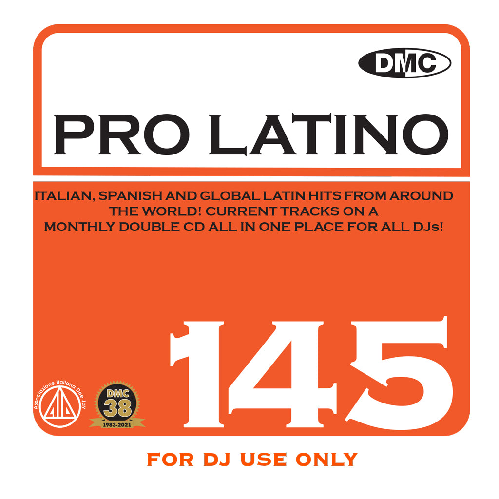 DMC PRO LATINO 145 - 2 x CD - Italian, Spanish and global Latin hits - May 2021 release