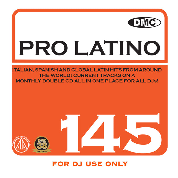 DMC PRO LATINO 145 - 2 x CD - Italian, Spanish and global Latin hits - May 2021 release
