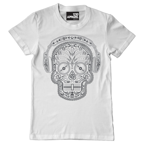 Skull & Phones DJ T-shirt - White