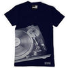 Technics Halftone Deck T-shirt - Navy/silver print