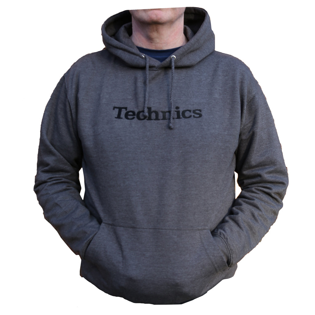 Technics Charcoal Grey Hoody  (black embroidered logo)