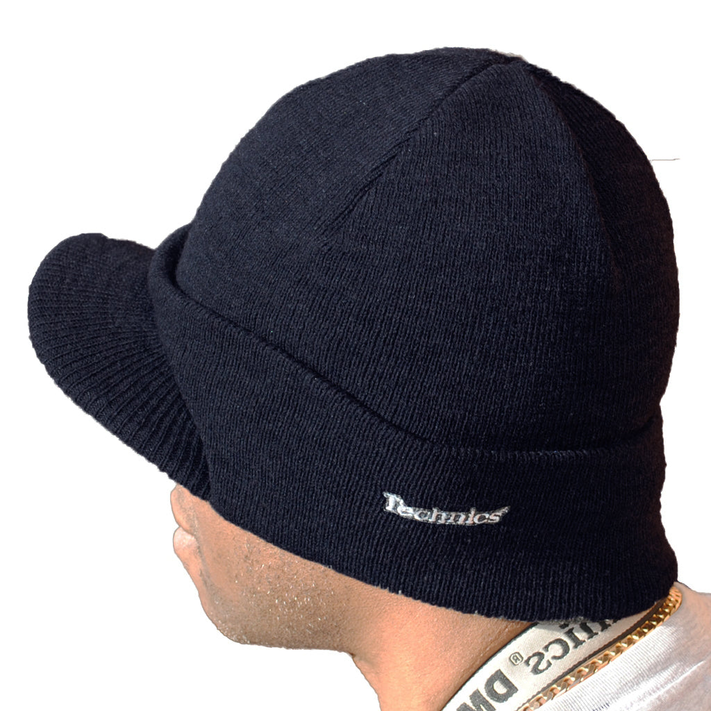 Technics Peaked Beanie Hat - Navy