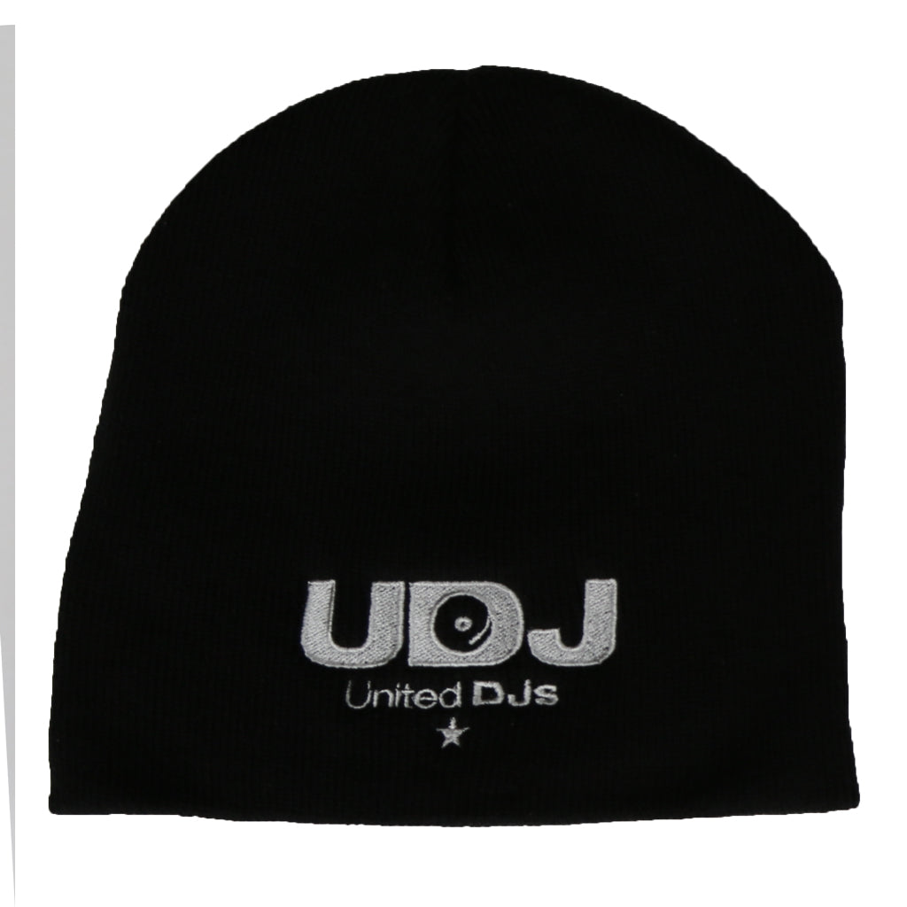 United DJs Black Beanie Hat With Embroidered UDJ Logo