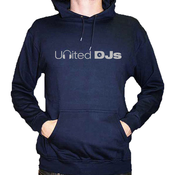 United DJs Hoody navy blue (grey print)