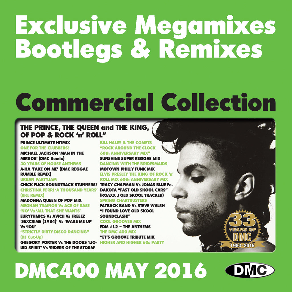 DMC COMMERCIAL COLLECTION 400 (3 x CD) - Special 400th Edition with bonus 3rd CD of Exclusive Megamixes, Remixes and Two Trackers - May 2016 Release