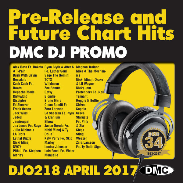 DMC DJ Promo 218 - DOUBLE CD of Pre-Releases and future Chart Hits -  April  2017 Release