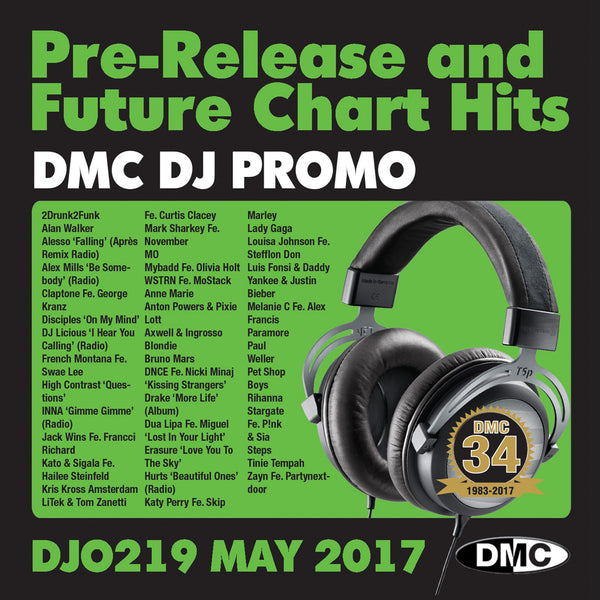 DMC DJ Promo 219 - DOUBLE CD of Pre-Releases and future Chart Hits -  May  2017 Release