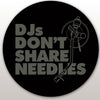 DMC DJs Don't Share Needles Slipmats (pair) - Black/Grey print