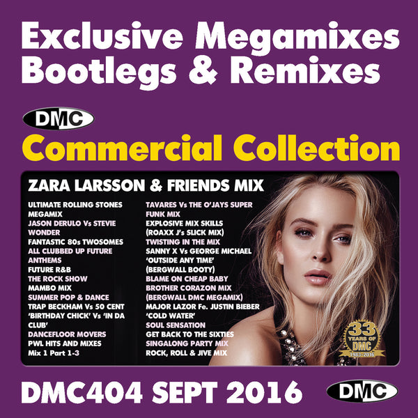 DMC COMMERCIAL COLLECTION 404 - September 2016 Release -  TRIPLE PACK  _ Exclusive... Megamixes Remixes Two Trackers