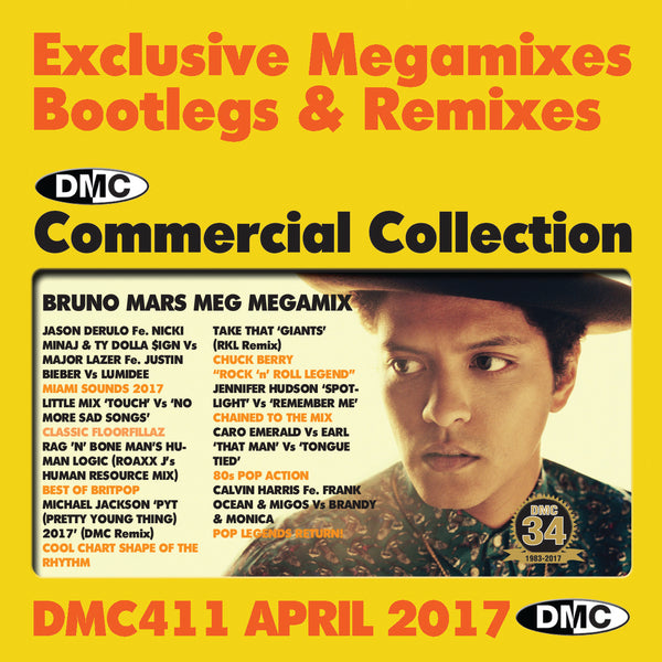 DMC COMMERCIAL COLLECTION 411 - April 2017 Release -  Exclusive... Megamixes Remixes Two Trackers