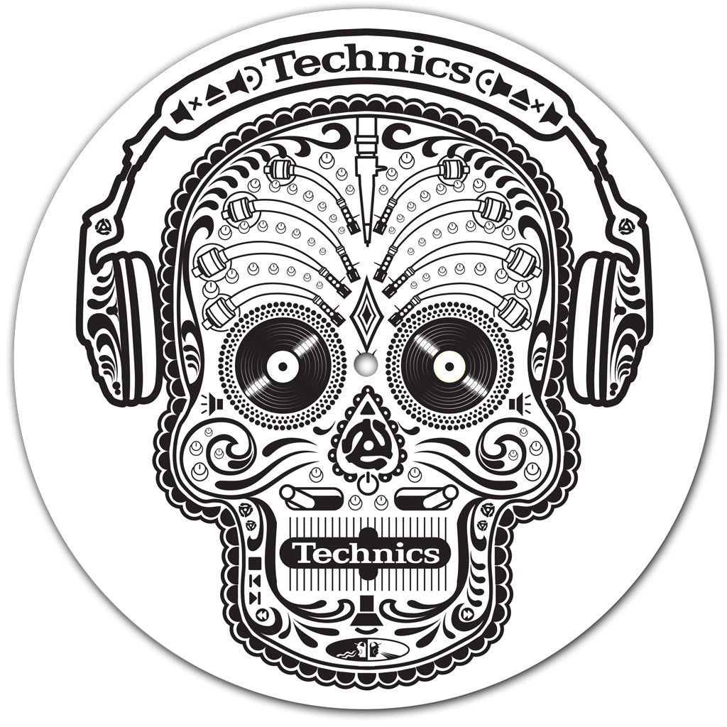 Technics Skull n Phones Slipmats (Pair) - New