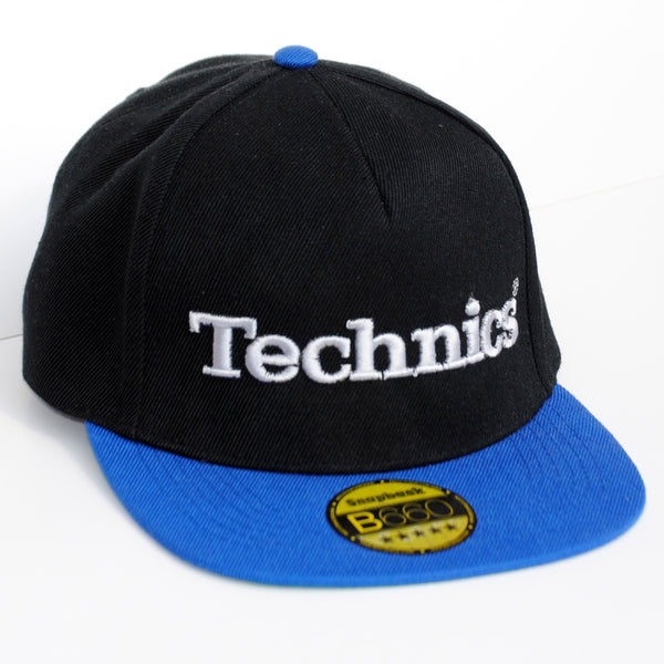 Technics 3d Snapback Cap - Black/Royal Blue Peak